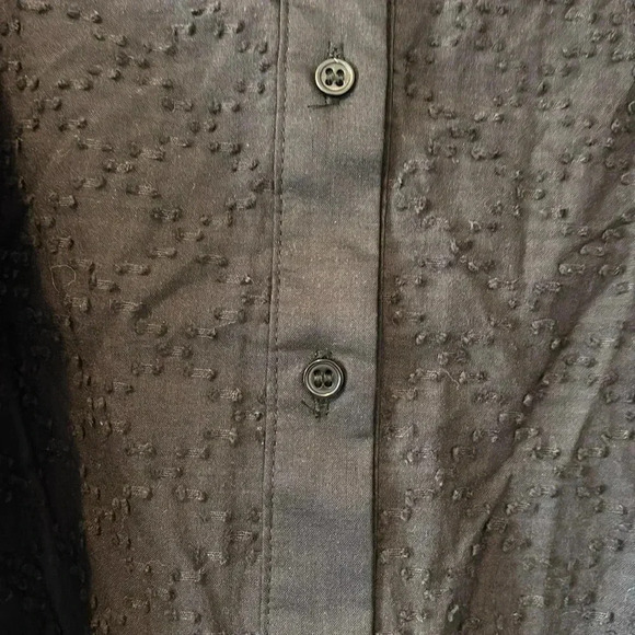 NWT H&M Black Blouse with Wide Neckline and Puffed Sleeves - Picture 3 of 4